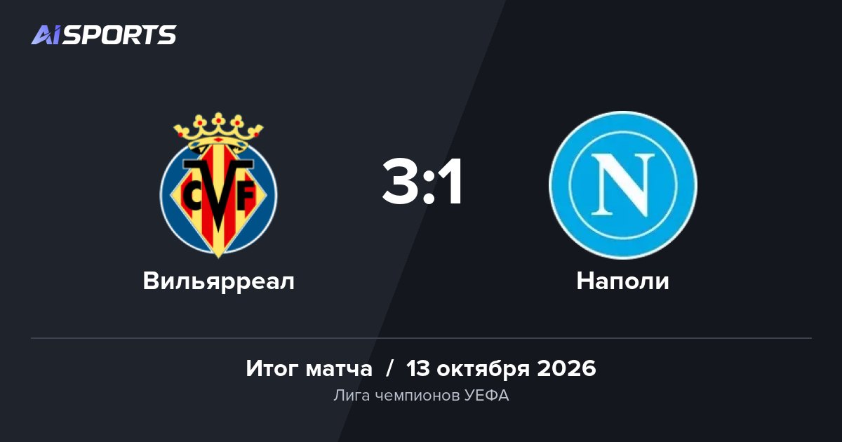 «Вильярреал» обыграл «Наполи» 3:1 в Лиге чемпионов